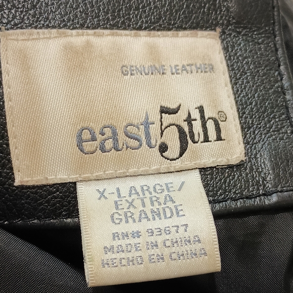 East 5th Genuine Leather Women's Jacket /Coat Black Size Xlarge - Picture 6 of 10